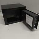 Bonsaii Safe Box with Electronic Keypad, Steel Security Lock Box with Key, 0.23 Cubic Feet, 9.06" W x 6.69" D x 6.69" H, Small Hidden Safe for Cash Jewelry