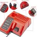 Replacement Charger for MK12 & for MK18 Multi-Volatge Rapid Charger for 48-59-1812 MK 12 Volt and 18 Volt XC Lithium-Ion Battery 48-11-2420 48-11-1815 48-11-1840 48-11-1841 48-11-1850