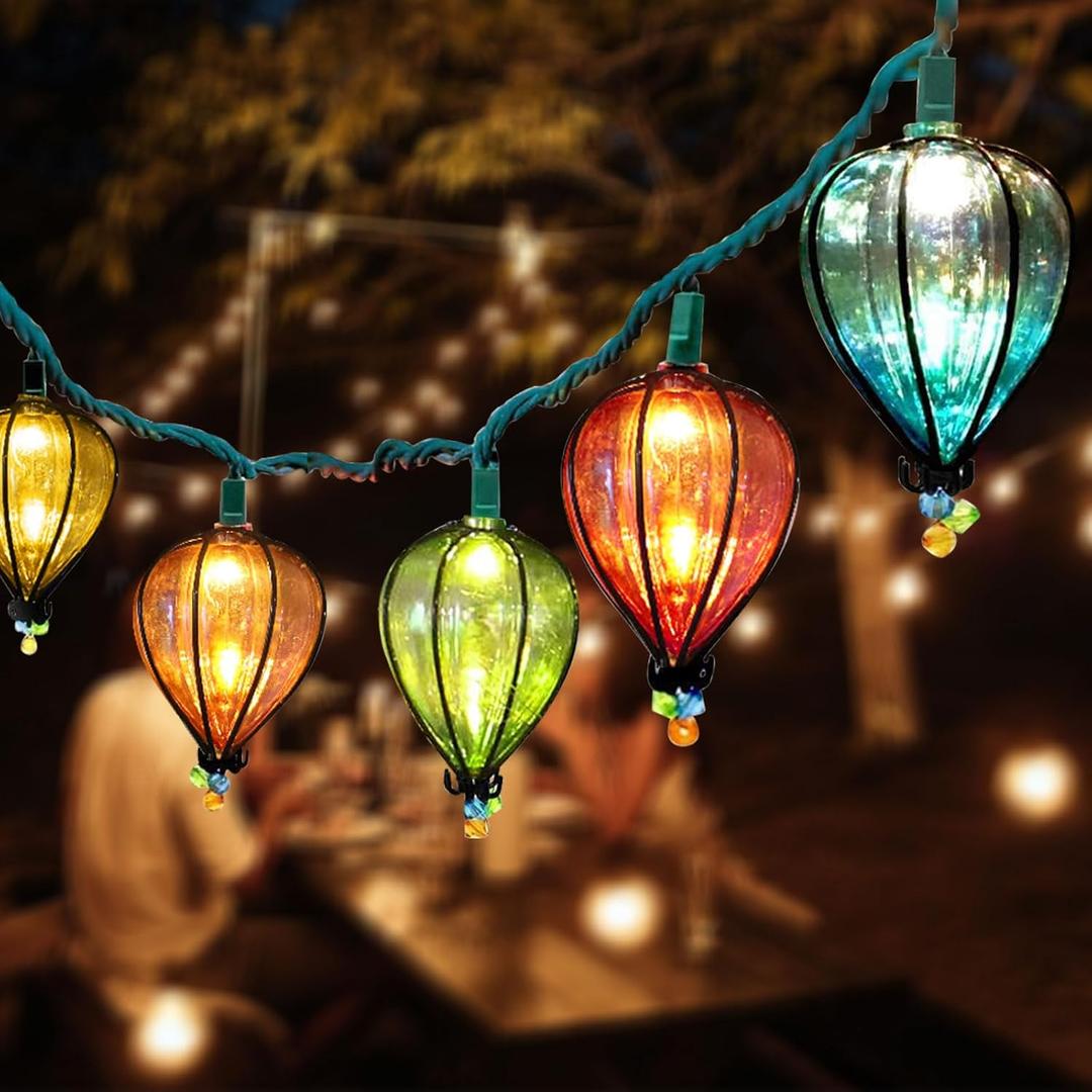11FT Multicolor String Lights with 10 Bulbs，UL Listed Connectable Waterproof Decorative LED Fairy Hanging Curtain Lights for Backyard Patio Christmas Wedding Party Festival（1PCS）