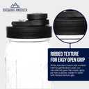 Mason Jar Lids Wide Mouth Plastic 4 pack-USA Made-Flip Cap Screw Top Pour Spout Drink Hole - Leak-proof for Ball, Kerr, Azure Canning Jars - Airtight for Drinks to Go and Controlled Pouring - Black