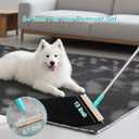 Carpet Rake for Pet Hair Removal Tool - Reusable Dog Cat Hair Remover Scraper with Adjustable Long Handle, Carpet Clean Brush & Broom for Rugs, Mats, Couch, Furniture and Car Interiors