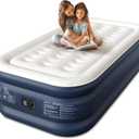 Twin XL Air Mattress with Built-in Pump, 18" Raised Comfort, 80 Length, 48Hr Leak-Proof Test, Upgraded Honeycomb Pillar Design, Supports 500 lbs, 2-Min Inflation for Home, Guests & Camping