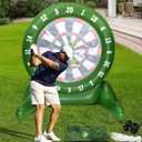 2025 Backyard Golf Game, Patio Golf Game with Air Pump(Base Can be Filled with Water), Giant Golf Darts | Indoor & Outdoor Golf Games for Family, Party, Camping