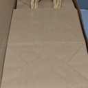 XPCARE 100Pack Brown Paper Bags 8x4.5x10 Inch, Plain Medium Paper Bags with Handles Bulk, Kraft Paper Gift Bag, Retail, Party, Shopping, Favor Bag