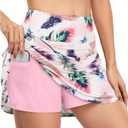 Fulbelle Tennis Skirts for Women with Pockets High Waisted Athletic Golf Skorts Skirts (L)