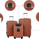 Wrangler Smart Spinner Hardside Luggage, 22-Inch Carry-On, Burnt Orange