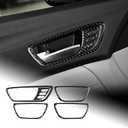 AIRSPEED for Acura TLX 2015-2020 Carbon Fiber Door Handle Frame Cover Center Console Carbon Fiber Interior Trim Accessories, Black