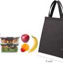 Iriviel Black Lunch Bag for Men - Insulated Safe Material, 10.8"H x 9"L x 5.5"W