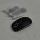 Vssoplor Wireless Mouse, 2.4G Slim Portable Computer Mouse with Nano Receiver Quiet Silent Optical Laptop Mouse for Notebook, PC, Laptop, Computer-Black and Silver