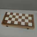 15" Wooden Chess Set | Folding Board, 2 Extra Queens | Magnetic Chess Board Set for Adults & Kids, Pieces Storage Slots Checkers Game for Kids Portable Travel Chess Game for Beginner (Original Wood Color)