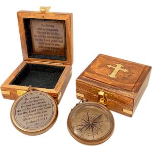 God My Lord Compass - Compass Gift Inspirational Quote Engraved, Graduation Gift, Confirmation Gift, Religious Gift for Men Women Boys Girls Teenage Kids, Baptism Gift