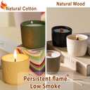 Multiwins 130 Pcs Candle Wicks for Candle Making Kit: 100 Cotton & 30 Wood Wicks with Complete Tool Set (Wick Holders, Wick Stickers, Candle Tabs, Tweezers, Pen), for Soy Beeswax DIY Candles (4 inch)