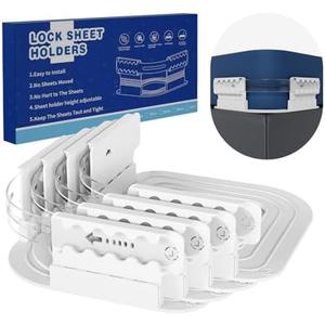 Lock Sheet Holders - Heavy Duty Bed Sheet Straps Keep Sheets Firm & Tight, No More Loose Sheets