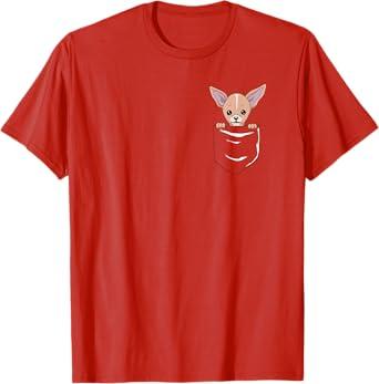 Chihuahua Pocket Shirt T-Shirt, 2 XL