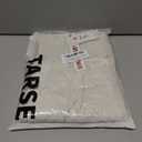 TARSE Womens Linen Palazzo Capri Pants Boho Summer Smocked High Waist Wide Leg Casual Loose Trousers with Pockets Flowy Pants (White, XXL)