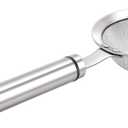Colador de malla fina de acero inoxidable 304 de 3.3 pulgadas para cocina, colador-skimmer con mango, tamices de metal (plateado)
