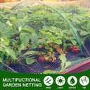 10 x 50ft Garden Netting Kit with 12 Hoops & 36 Clips, Ultra-fine Mesh Grow Tunnel for Raised Bed Vegetable Protection, Durable Pest Barrier for Garden Plants