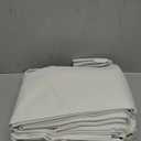 Guken Ivory Linen Blackout Curtains 96 Inch Length 2 Panels Set for Living Room Bedroom Back Tab Thermal Insulated 100% Black Out Linen Drapes Room Darkening Window Curtains 96 Inches Long