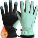 rivmount Winter Waterproof Ski Snow Warm Gloves for Women Men, Windproof Cold Weather Thermal with Touchscreen Fingers, for Running Driving Cycling Hiking Biking Outdoor Sports Daily Work (Small, Blue Light)