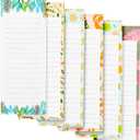 Juvale 6-Pack Magnetic Grocery List Pad for Fridge- Cute Shopping List Paper Note Pads for Refrigerator, To-Do Memos (6 Floral Designs, 60 Sheets Each) (3.5-x-9-inch)