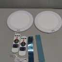 wowatt 2Pcs Battery Operated Ceiling Lights Rechargeable Motion Sensor Light Indoor Wireless Shower Light with Remote 3000K 4500K 6500K 7.48in Dimmable Timing Motion Activated Lamp for Closet Shower (3CCT-Round)