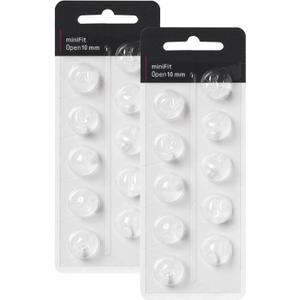 Hearing Aid Domes for Oticon Replacements, Oticon Minifit Open Vent Bass Domes (10 mm/2 Packs, Universal Domes for Oticon Hearing Aid Supplies. (10MM OPEN VENT)