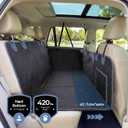 Dog Seat Cover for Back Seat Hard Bottom, XL Backseat Extender for Large Dogs (+420 lbs), Waterproof Dog Car Hammock with Door Protectors, Non-Slip Heavy-Duty Pet Seat Cover for Truck, SUV & Car