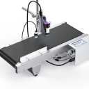 JS740 Inkjet Coding Machine with Mini Conveyor Belt, Automatic Online Inkjet Printer with 42ml Original Quick-Drying Ink, Industrial Batch Code Printer for Date/Barcode/QR Code/Number/Label