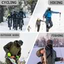 2 Pack Winter Neck Warmer Gaiter with Snow Ski Goggles Snowboard Motorcycle Goggles with Fleece Windproof Face Mask for Men Women Skiing Fishing Hiking Cycling