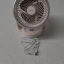 Desk Fan, 10 inch Air Circulator Quiet Operating Fan for Bedroom, 70ft Strong Airflow, Portable Fan Battery Operated with USB (D-Grey)