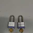 Master Lock 3TLF Laminated Steel Padlock with Key, 2 Pack Keyed-Alike (1-1/2" shackle)
