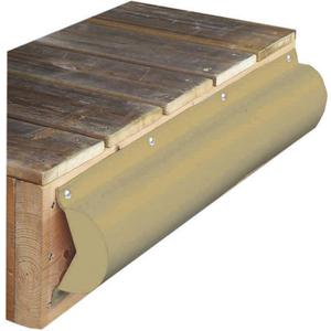 Dock Edge + Premium PVC Profile Piling Bumper, Beige, 6'