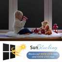 rabbitgoo Blackout Window Film, Sun Heat Blocking Privacy Cover for Glass, Removable Opaque Room Darkening Dark Black Out Window Covers Tint Shades for Home Day Sleep Light Blocker 17.5 x 78.7 Inches