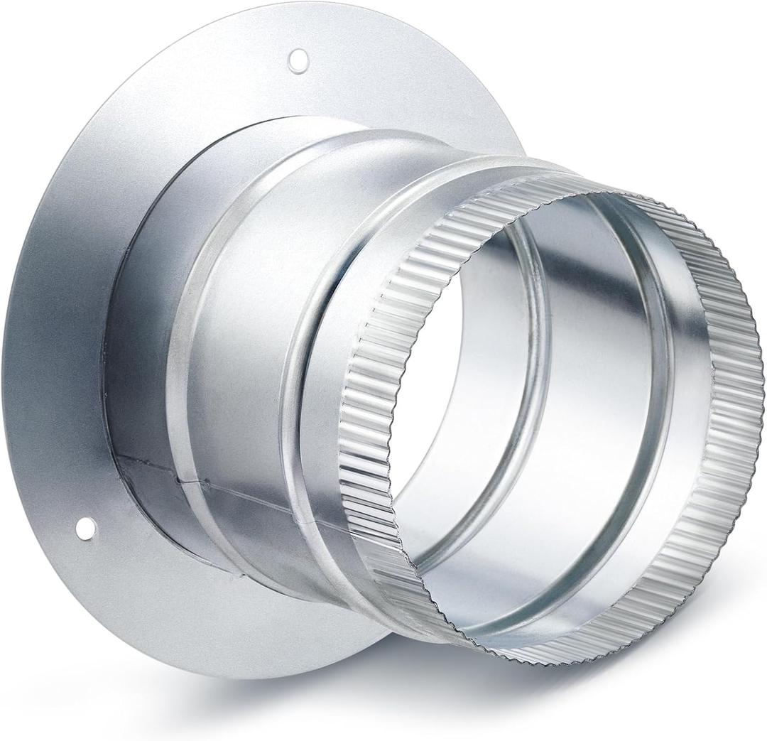 Hicarer Galvanized Steel Metal Duct Connector Round Ducting Take off Collar Pipe Reducer Air Duct Adapter Connector for Grow Tent Bathroom Kitchen Ventilation Systems(1 Pcs,6 Inch)