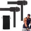 Weightlifting Straps with D Ring, Lifting Straps with D Rings Adjustable Suitable for Deadlift Fitness Weightlifting Strength Training Unisex (Black)