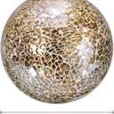 uxcell 4" Decorative Balls, 3 Pcs Mosaic Glass Balls, Decorative Table Sphere Orbs, Centerpiece Balls for Decorating Bowls Vase Tables Wedding Party, Gold
