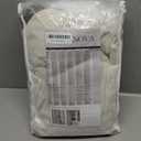 Natural Pinch Pleated Linen Curtains 84 Inch Long 2 Panels for Living Room Bedroom Country Farmhouse Thick Linen Textured Semi Sheer Back Tab Pinch Pleat Hooks Rings Window Curtain Birch, Cream, 7 FT