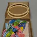 INFUNLY 4 Sets Embroidery Kit for Beginners with Sea Animals Pattern DIY Embroidery Kit for Adults Ocean Embroidery Art Kit Turtles/Seahorses/Octopuses/Whales Cross Stitch Kit with Embroidery Hoops