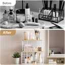 2 Pack Trash Bag Dispenser, Trash Bag Holder with Bamboo Top, Garbage Bag Dispenser, Storage Stackable for Kitchen Laundry Organizers Countertop Organization, White