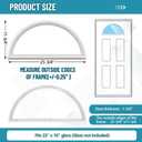 DoubleFill 1 Pcs 22 x 10 Inch Entry Door Frame Half Round Top Exterior Door Only Replacement Kit for 1" Glass (Glass Not Included), 1 Lite Exterior Front Doors Window Frame Replacement (Round Top)