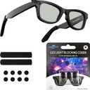 sarlar LED Light Blocking Stickers Compatible with Ray-Ban Meta Wayfarer/Oakley/Skyler/Headliner Smart Glasses, Accessories Includes 2 Types Camera Privacy Cover, Eyeglass Temple Ear Cushion
