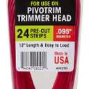 MaxPower 333795 Pivotrim Commercial Grade Trimmer Line Replacement Strips .095" x 12" - 24 Strips, white