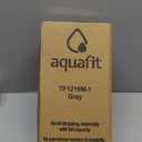 AQUAFIT Half Gallon Water Bottle with Time Marker - Straw & Chug Lid - BPA Free Gym Water Bottle with Straw - Big Gallon Jug (Gray, 64 oz - 2 Lids)