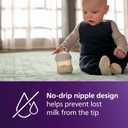 Philips Avent Natural Baby Bottles with Natural Response Nipples (Slow Flow, Flow 2), 4oz, 4-Pack, SCY900/04 (Clear)