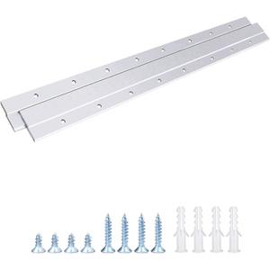 French Cleat Picture Hanger, Aluminum Z Hanger Interlocking Wall Mounting Bracket Hardware Kit Z Clips for Hanging Wall Painting, Mirrors, Panels, Artwork, Cabinet, Whiteboard (18 inch-1 Pair)