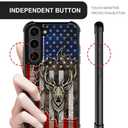 ZHEGAILIAN Case for Samsung Galaxy S23 Plus,Deer Flag Red Camo S23+ Plus for Men Boy,Drop Protection with Soft TPU Bumper