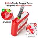 Alcedo Portable Sharps Container for Travel and Home Use (3-Pack), Small 0.1L Container for Diabetes Insulin Pen Needle Disposal, Mini Sharps Box, Medical Grade