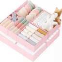 Criusia Drawer Organizer Clothes, 10 Pack Dresser Organizer for Baby Clothes, Underwear, Sock- Foldable Closet Organization and Storage Dividers Bins for Nursery, Bedroom (Pink)