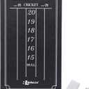 Large Professional Scoreboard Chalkboard for Cricket and 01 Darts Games - 15.5" x 9" Inch (39.3 x 22.9 cm) - Black Board - Eraser and 2 Chalk Pieces Included - by BetterLine