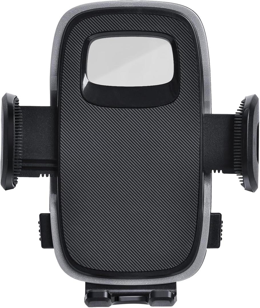 Universal 17mm Ball Mount Phone Holder Clamp for Car Mount Replace [Dual Head Screen Phone Holder Clip Head Accessory] (Black)